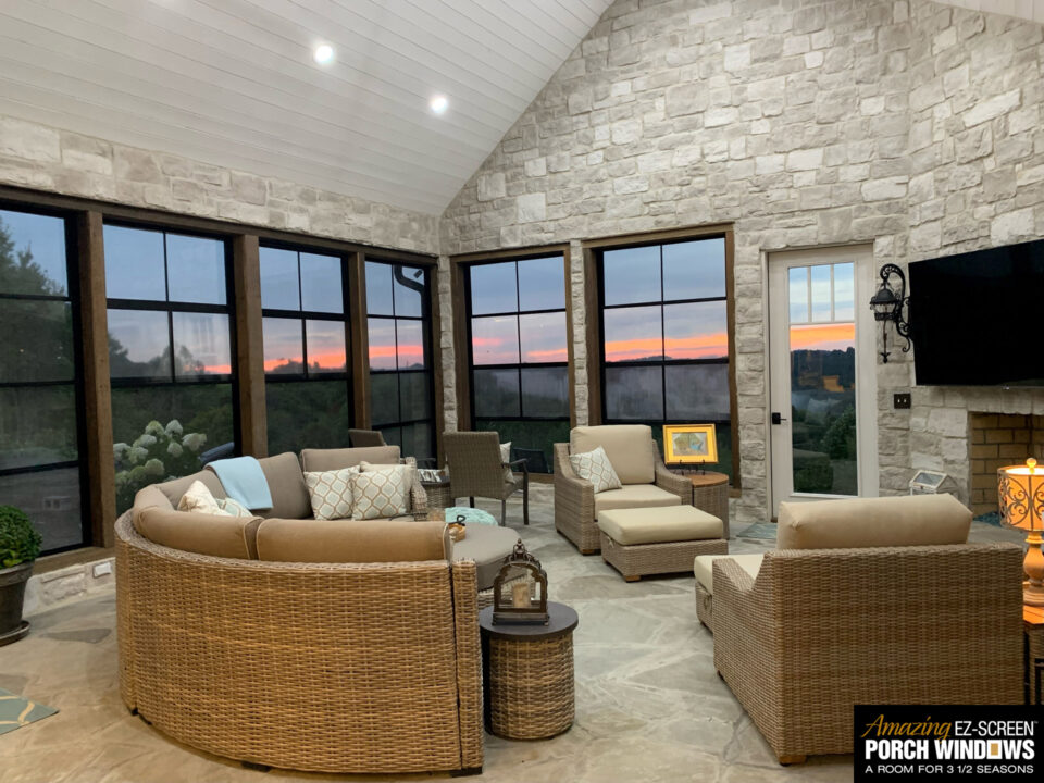 Screen Porch Windows - 3 and 1/2 Season Porch Windows