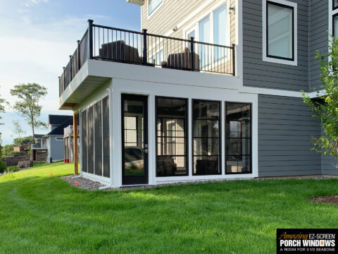EZE Breeze Windows in Custom Screen Porch Under Deck