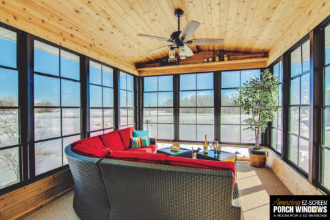 Screened-In Porch Windows in Winter